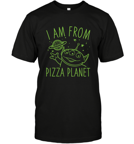 Disney Pixar Toy Story Neon Green Alien Pizza Planet I Am From Pizza Planet Men's T-Shirt Men's T-Shirt / Black / S Men's T-Shirt - HorseTee