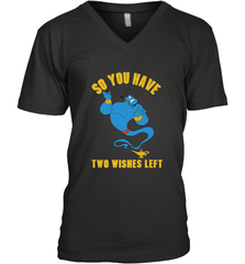 Disney Aladdin Genie So You Have Two Wishes Left Portrait Men's V-Neck T-Shirt Men's V-Neck T-Shirt - HorseTee