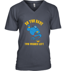 Disney Aladdin Genie So You Have Two Wishes Left Portrait Men's V-Neck T-Shirt Men's V-Neck T-Shirt - HorseTee