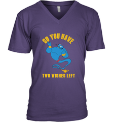 Disney Aladdin Genie So You Have Two Wishes Left Portrait Men's V-Neck T-Shirt Men's V-Neck T-Shirt - HorseTee