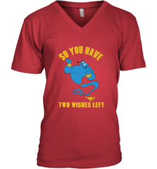 Disney Aladdin Genie So You Have Two Wishes Left Portrait Men's V-Neck T-Shirt Men's V-Neck T-Shirt - HorseTee