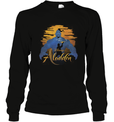 Disney Aladdin Live Action Genie Aladdin Sunset Silhouette Long Sleeve T-Shirt Long Sleeve T-Shirt - HorseTee