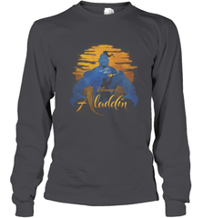 Disney Aladdin Live Action Genie Aladdin Sunset Silhouette Long Sleeve T-Shirt Long Sleeve T-Shirt - HorseTee