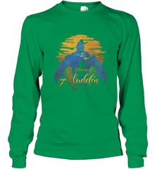 Disney Aladdin Live Action Genie Aladdin Sunset Silhouette Long Sleeve T-Shirt Long Sleeve T-Shirt - HorseTee