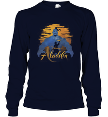 Disney Aladdin Live Action Genie Aladdin Sunset Silhouette Long Sleeve T-Shirt Long Sleeve T-Shirt - HorseTee