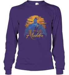 Disney Aladdin Live Action Genie Aladdin Sunset Silhouette Long Sleeve T-Shirt Long Sleeve T-Shirt - HorseTee