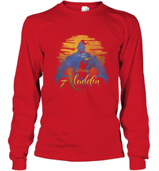 Disney Aladdin Live Action Genie Aladdin Sunset Silhouette Long Sleeve T-Shirt Long Sleeve T-Shirt - HorseTee