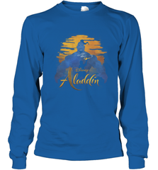 Disney Aladdin Live Action Genie Aladdin Sunset Silhouette Long Sleeve T-Shirt Long Sleeve T-Shirt - HorseTee