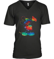 Disney Tie Dye Mickey Mouse Men's V-Neck T-Shirt