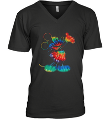 Disney Tie Dye Mickey Mouse Men's V-Neck T-Shirt Men's V-Neck T-Shirt - HorseTee
