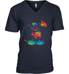 Disney Tie Dye Mickey Mouse Men's V-Neck T-Shirt Men's V-Neck T-Shirt - HorseTee