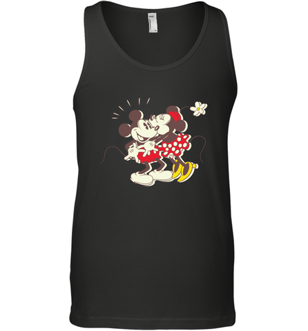 Disney Vintage Mickey Minnie Mouse Kiss  Funny Mickey Mouse Men's Tank Top Men's Tank Top / Black / XS Men's Tank Top - HorseTee