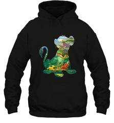 Disney Lion King Simba Silhouette Graphic Hooded Sweatshirt Hooded Sweatshirt - HorseTee