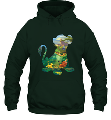 Disney Lion King Simba Silhouette Graphic Hooded Sweatshirt Hooded Sweatshirt - HorseTee