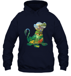 Disney Lion King Simba Silhouette Graphic Hooded Sweatshirt