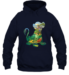 Disney Lion King Simba Silhouette Graphic Hooded Sweatshirt Hooded Sweatshirt - HorseTee