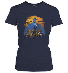Disney Aladdin Live Action Genie Aladdin Sunset Silhouette Women's T-Shirt Women's T-Shirt - HorseTee