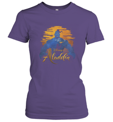 Disney Aladdin Live Action Genie Aladdin Sunset Silhouette Women's T-Shirt Women's T-Shirt - HorseTee