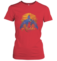 Disney Aladdin Live Action Genie Aladdin Sunset Silhouette Women's T-Shirt Women's T-Shirt - HorseTee