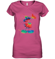 Disney Tie Dye Mickey Mouse Women's V-Neck T-Shirt Women's V-Neck T-Shirt - HorseTee