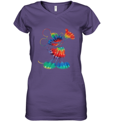 Disney Tie Dye Mickey Mouse Women's V-Neck T-Shirt Women's V-Neck T-Shirt - HorseTee
