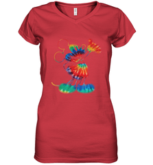 Disney Tie Dye Mickey Mouse Women's V-Neck T-Shirt Women's V-Neck T-Shirt - HorseTee