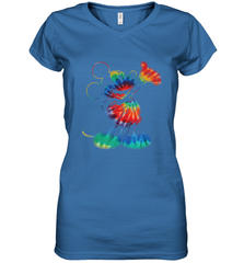 Disney Tie Dye Mickey Mouse Women's V-Neck T-Shirt Women's V-Neck T-Shirt - HorseTee