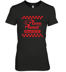 Disney Pixar Toy Story Pizza Planet Checkered Logo Women's Premium T-Shirt