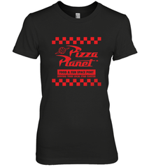 Disney Pixar Toy Story Pizza Planet Checkered Logo Women's Premium T-Shirt Women's Premium T-Shirt - HorseTee