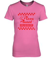 Disney Pixar Toy Story Pizza Planet Checkered Logo Women's Premium T-Shirt Women's Premium T-Shirt - HorseTee