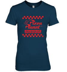 Disney Pixar Toy Story Pizza Planet Checkered Logo Women's Premium T-Shirt Women's Premium T-Shirt - HorseTee