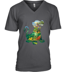 Disney Lion King Simba Silhouette Graphic Men's V-Neck T-Shirt Men's V-Neck T-Shirt - HorseTee