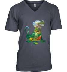 Disney Lion King Simba Silhouette Graphic Men's V-Neck T-Shirt Men's V-Neck T-Shirt - HorseTee