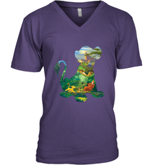 Disney Lion King Simba Silhouette Graphic Men's V-Neck T-Shirt Men's V-Neck T-Shirt - HorseTee