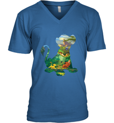 Disney Lion King Simba Silhouette Graphic Men's V-Neck T-Shirt Men's V-Neck T-Shirt - HorseTee