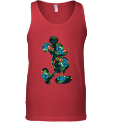 Disney Mickey Mouse Floral Silhouette Men's Tank Top Men's Tank Top - HorseTee