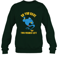 Disney Aladdin Genie So You Have Two Wishes Left Portrait Crewneck Sweatshirt Crewneck Sweatshirt - HorseTee