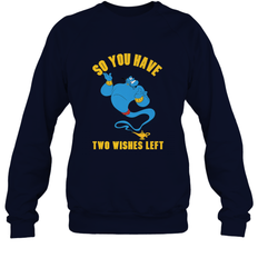Disney Aladdin Genie So You Have Two Wishes Left Portrait Crewneck Sweatshirt