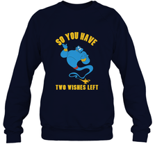 Disney Aladdin Genie So You Have Two Wishes Left Portrait Crewneck Sweatshirt Crewneck Sweatshirt - HorseTee