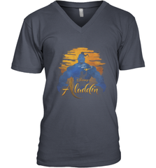 Disney Aladdin Live Action Genie Aladdin Sunset Silhouette Men's V-Neck T-Shirt Men's V-Neck T-Shirt - HorseTee