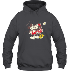 Disney Vintage Mickey Minnie Mouse Kiss  Funny Mickey Mouse Hooded Sweatshirt Hooded Sweatshirt - HorseTee