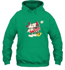 Disney Vintage Mickey Minnie Mouse Kiss  Funny Mickey Mouse Hooded Sweatshirt Hooded Sweatshirt - HorseTee