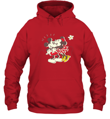 Disney Vintage Mickey Minnie Mouse Kiss  Funny Mickey Mouse Hooded Sweatshirt Hooded Sweatshirt - HorseTee