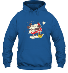 Disney Vintage Mickey Minnie Mouse Kiss  Funny Mickey Mouse Hooded Sweatshirt Hooded Sweatshirt - HorseTee