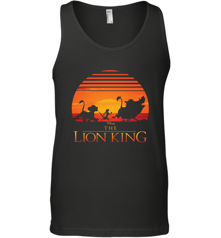 Disney Lion King Classic Sunset Squad Men's Tank Top Men's Tank Top / Black / XS Men's Tank Top - HorseTee