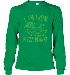 Disney Pixar Toy Story Neon Green Alien Pizza Planet I Am From Pizza Planet Long Sleeve T-Shirt Long Sleeve T-Shirt - HorseTee
