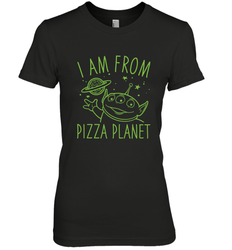 Disney Pixar Toy Story Neon Green Alien Pizza Planet I Am From Pizza Planet Women's Premium T-Shirt