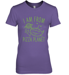 Disney Pixar Toy Story Neon Green Alien Pizza Planet I Am From Pizza Planet Women's Premium T-Shirt Women's Premium T-Shirt - HorseTee