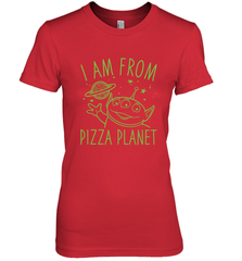 Disney Pixar Toy Story Neon Green Alien Pizza Planet I Am From Pizza Planet Women's Premium T-Shirt Women's Premium T-Shirt - HorseTee