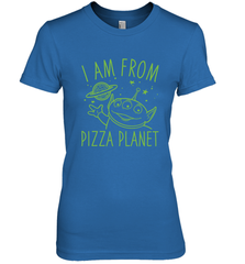 Disney Pixar Toy Story Neon Green Alien Pizza Planet I Am From Pizza Planet Women's Premium T-Shirt Women's Premium T-Shirt - HorseTee